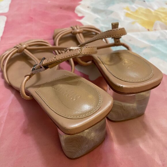 Schutz Clear 2" Block Heel Sandals - Picture 3 of 7